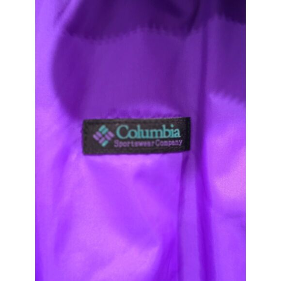 Vintage Columbia 90s Reversible Puffer Jacket Men’s Tall L Black Purple Nylon - Picture 12 of 13